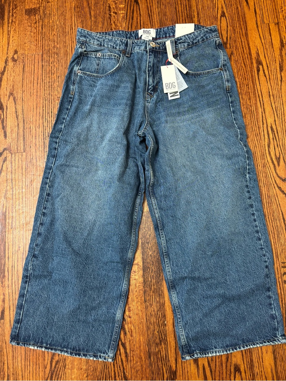 BDG Women Blue Wide-Leg Jeans